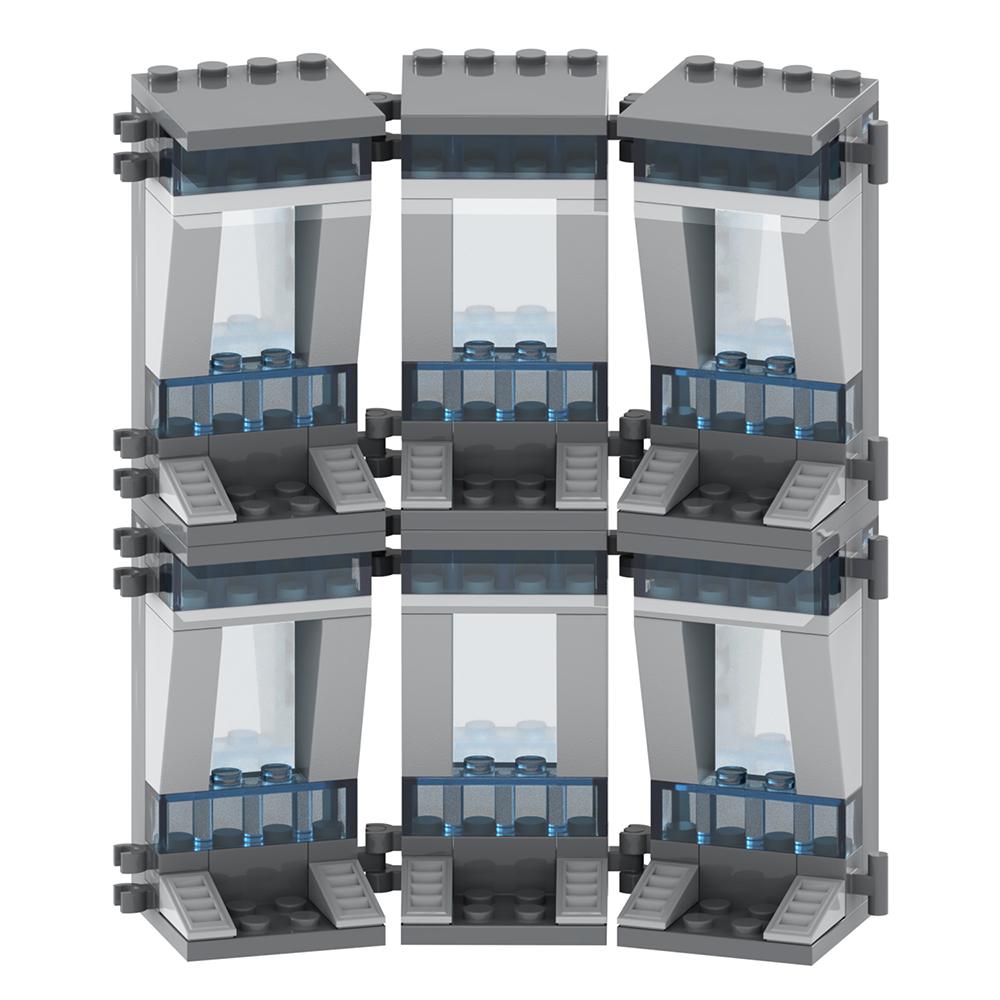 MOOXI Movie Action Figures Display Stand Box 22Pcs MOC Bricks Figure Model Set Parts Building Blocks Kids Toys For Children Gift