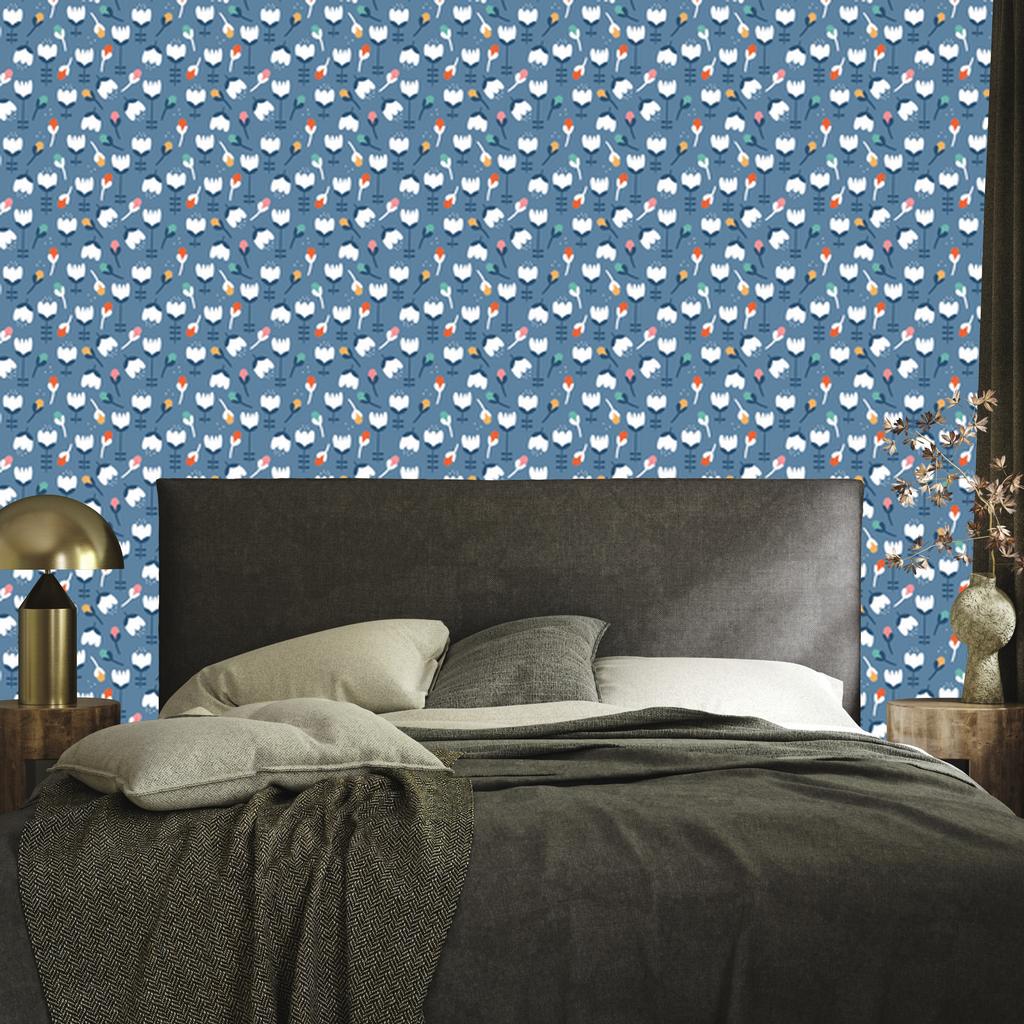 Scandinavian style flowers wallpaper for living room and bedroom 50x1000