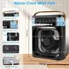 3 In-One Fan Air Conditioner 7-Type LED Light Portable Humidifier Air Conditioner Fan Outdoor Handheld Ice Pack Spray Fan