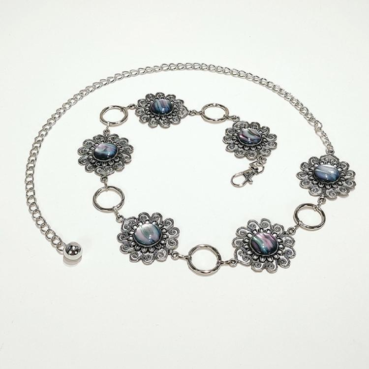 Adjustable Stone Embellished Waist Belt Bohemian Body Chain Waist Jewelry Accessory Gift for Women Outdoor Event