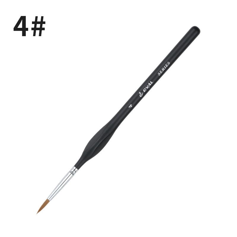 One Stroke Music Black Triangle Handle Brush Set for Watercolor, Gouache, and Acrylic Painting