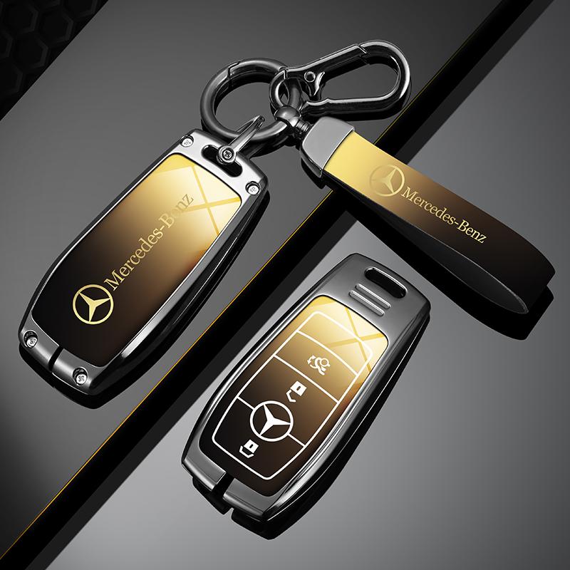 Leather Car Key Full Case Protection Cover Shell Holder For Mercedes Benz AMG W204 W205 W203 W210 W211 W212 W124 W126 W213 W201