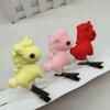 2/5/10Pcs Kawaii 3D Flocking Pony Hairpin Cartoon Horse Duckbill Clip Bangs Clips Headwear New Year Hair Accessories Party Gift