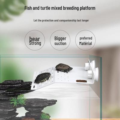 Turtle Tank Basking & Climbing Platform - Eco-Friendly Floating Resting Slope for Deep Water & Small Fish Tanks