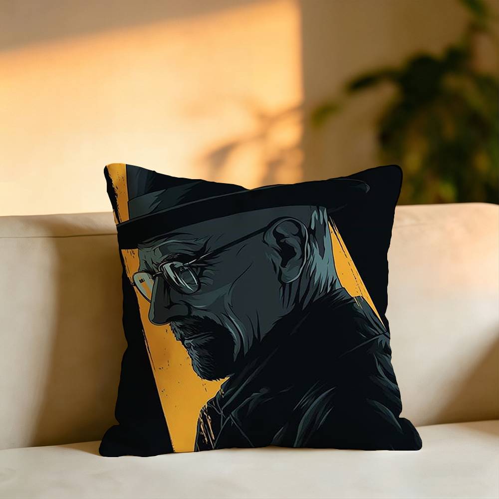 TV Drama BBreakingg Bad Square DoubleSided printed Pillow Case Bedroom Bedside Pillow Sofa Cushion Cover