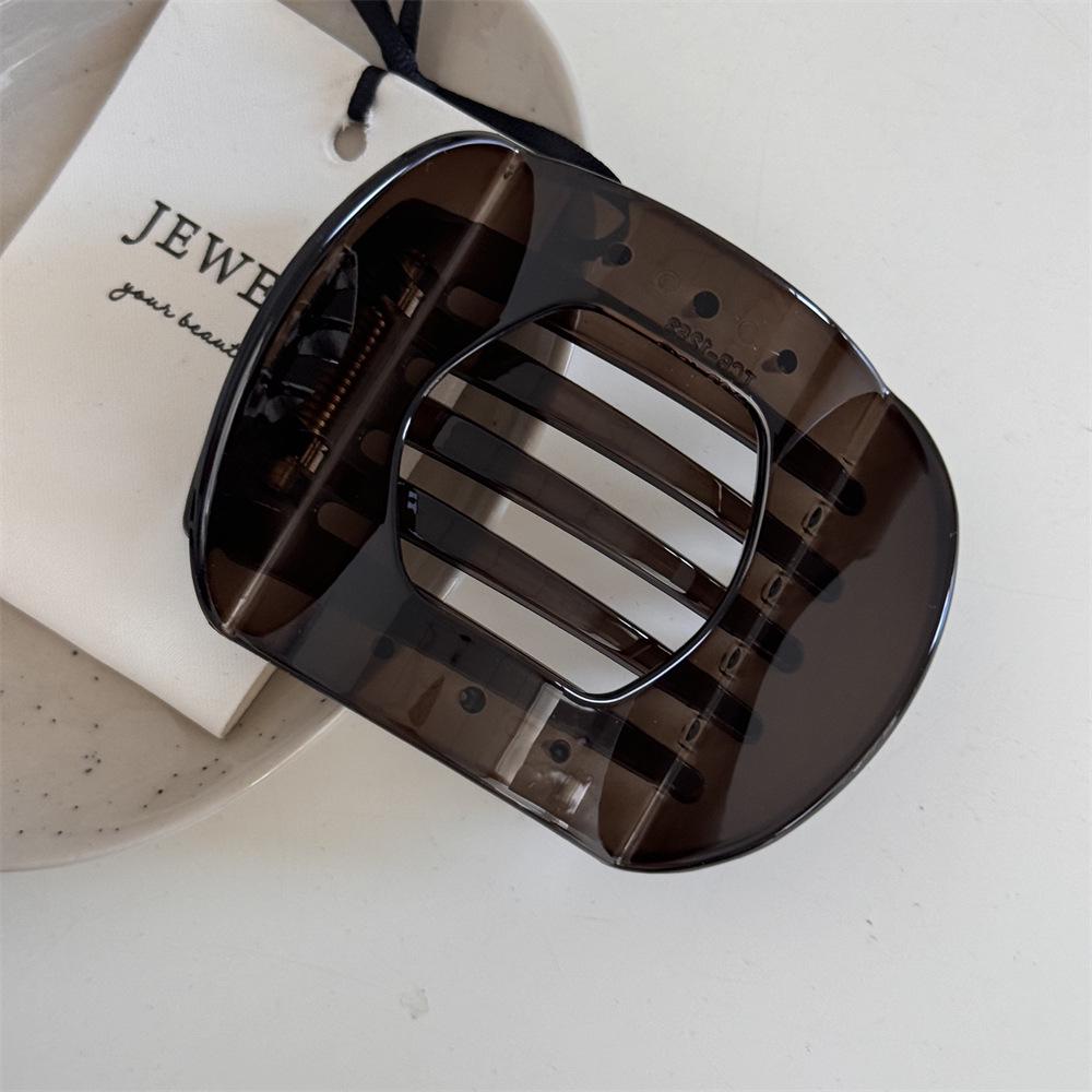 Korean Retro Tortoiseshell Non-Slip Hair Claw Clip for Elegant Half-Up Styles
