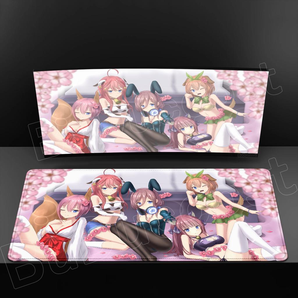 Hd Printing Quintessentials Quintuplets Mouse Pad Computer Gamer Locking Edge NonSlip Mouse Pad Anime Girl Keyboard Pc Desk Pad