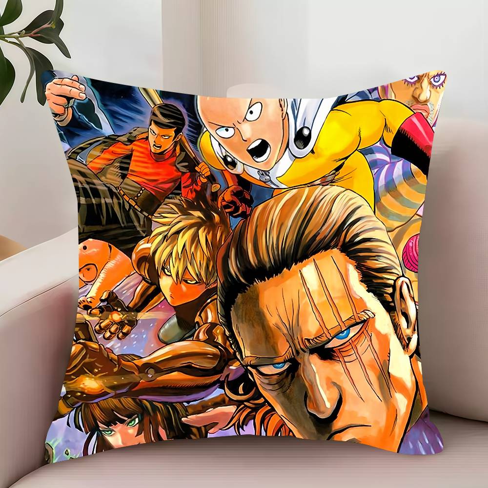 Bilibili O-One-Punch Man Kissenbezug Deko Schutzhüllen Bequem weich für Sofa Wohnzimmer Homeoffice