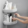 Eck-Duschregal für Dreieck-Aufbewahrungsorganizer Wandmontierter Klebe-Shampoo-Halter Badezimmer Küche Aufbewahrung R