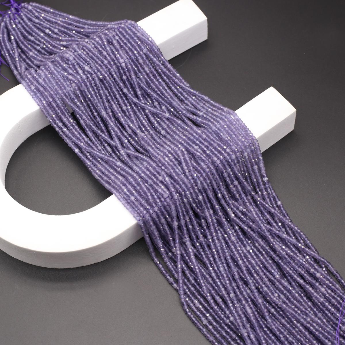 

Бусины из натурального камня, аметист, плоское сечение, круглые бусины, подвески для изготовления ювелирных изделий, ожерелье, браслет, серьги, аксессуары 2x3mm