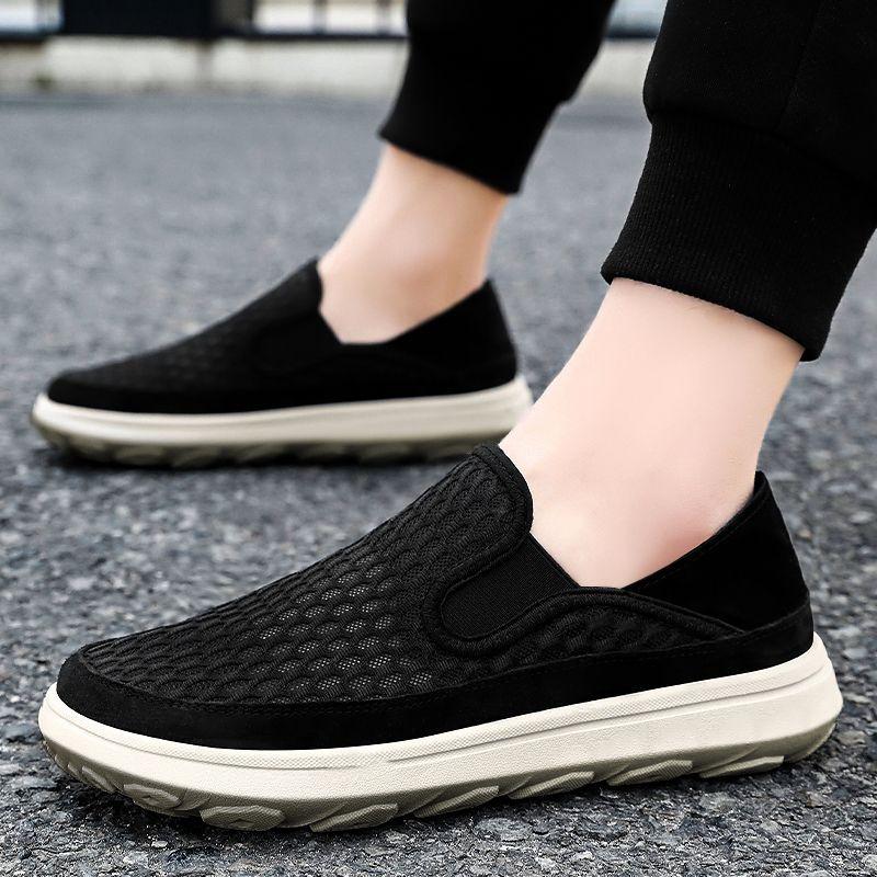 Original Men's Mesh Platform Casual Shoes Flat Low Top Slip on Loafers Simple Fashion Casual Shoes for Men Zapatos Casuales 2025