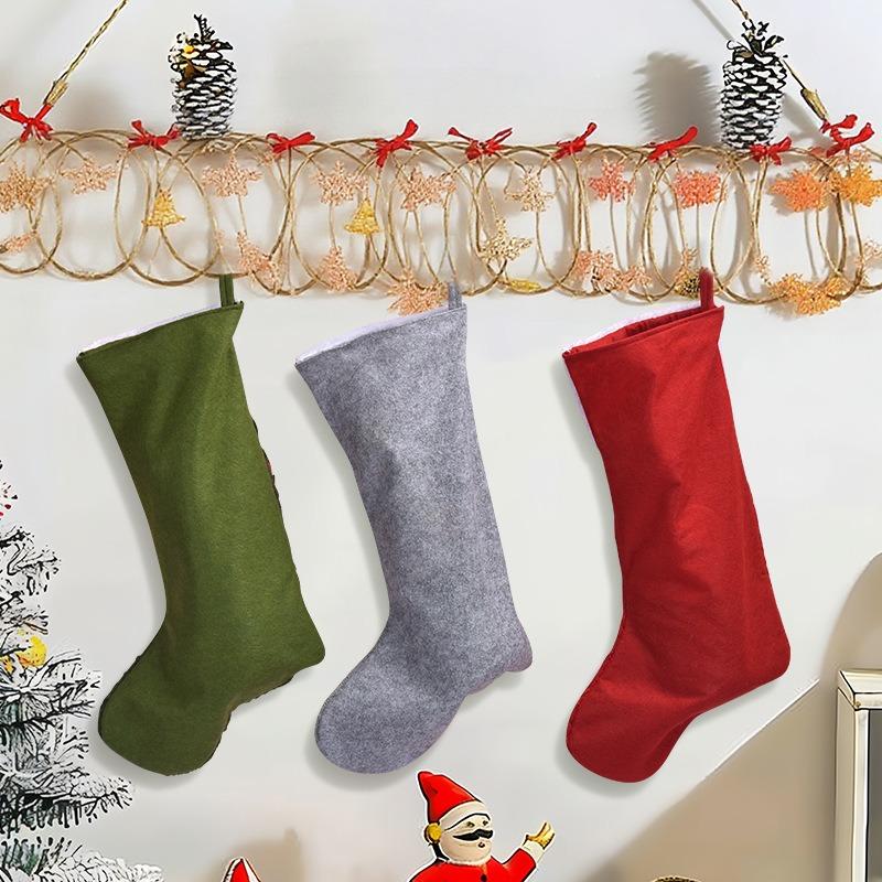 New Christmas Decoration Knitted Rudolph Christmas Stockings Christmas Gift Pendant Home Mall Decoration