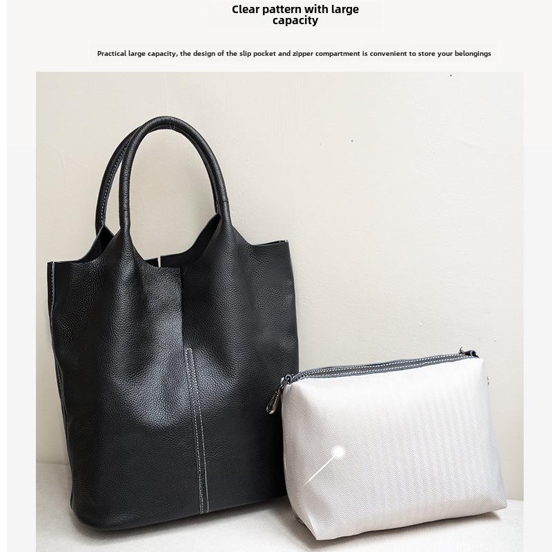 Elegantní kabelka z pravé kůže – všestranná, prostorná, měkká, špičková, pro dámy