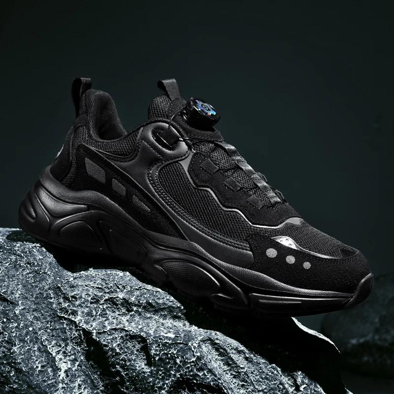 

Men Women Sports Sneakers ThickSole New Chunky Rotating Button Running Shoes Thick Sole Jogging Outdoor Commuting Walking 43