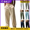 New wishTIMU Casual Pants Men's Cotton and Linen Loose Breathable Long Pants