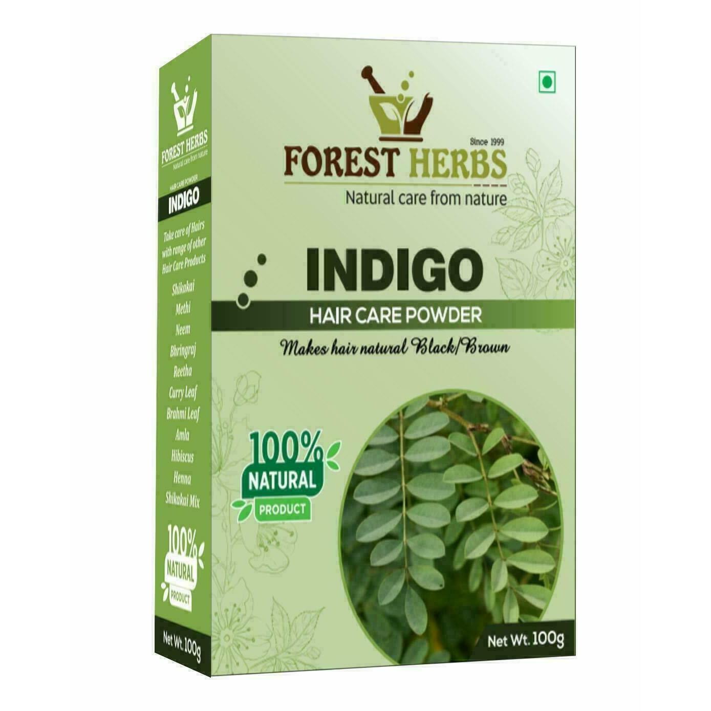 Forest Herbs Natural Organic Indigo Leaf Powder for Hair Colour 100G BGN941