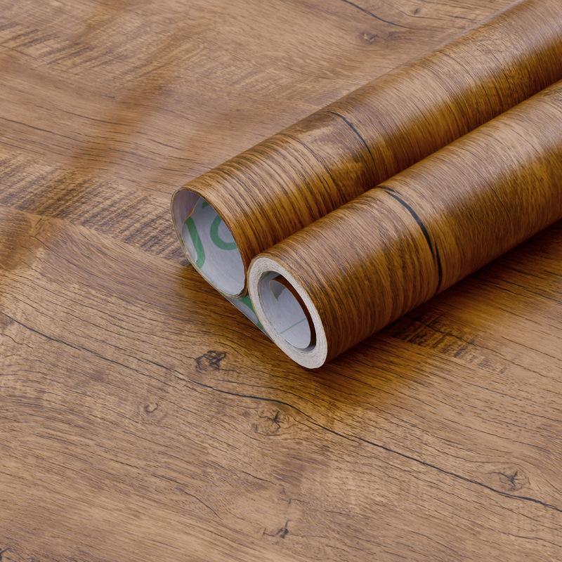 1Roll Peel and Stick Floor sticker Natural Wood Grain Appearance Self Adhesive Scratch Prevention Suitable for Kit