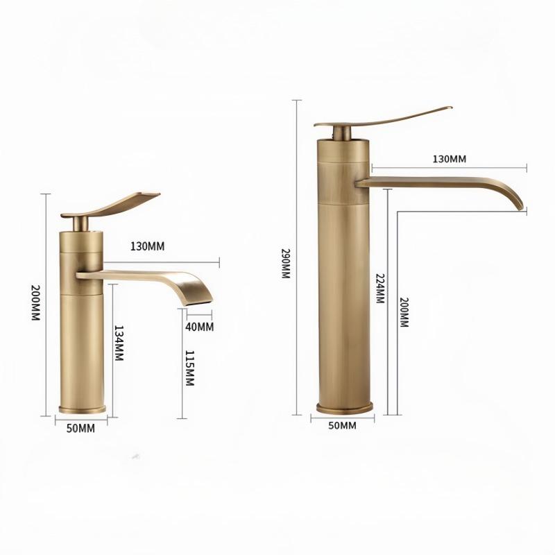 Bronze Basin Faucets Bathroom Faucet Hot & Cold Brass Bathroom Sink Faucet Deck Mounted Lavotory Faucet