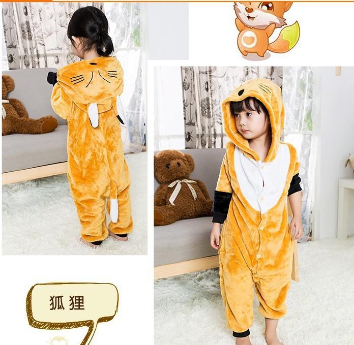 Autumn And Winter Parent-Child Clothing Men And Women Children Cartoon Animal One-Piece Pajamas Rose Red Rabbit Flannel Loungewear Performance Clothes