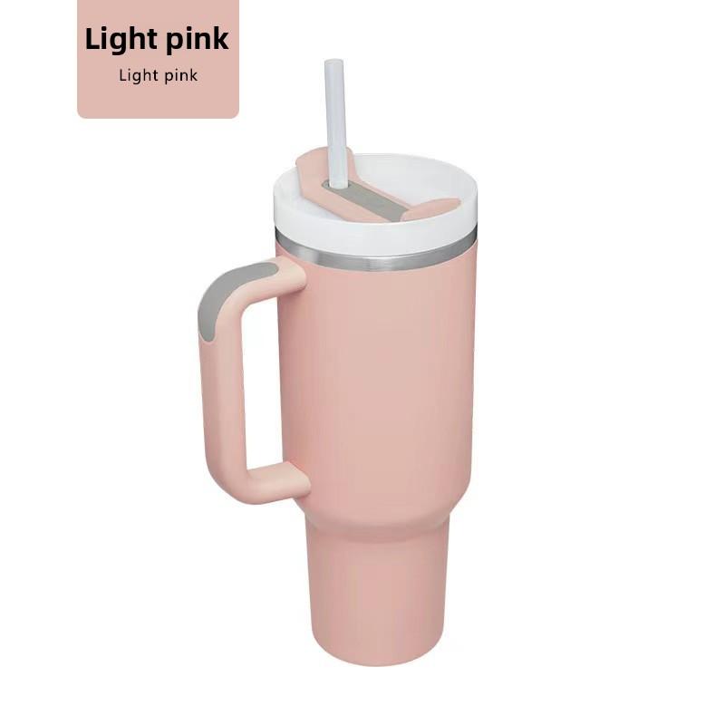 New Cross border 40oz Handle Cup Ice King Cup with Insulated and Cold Insulation Straw Coffee Cup Stainless Steel Insulated Cup