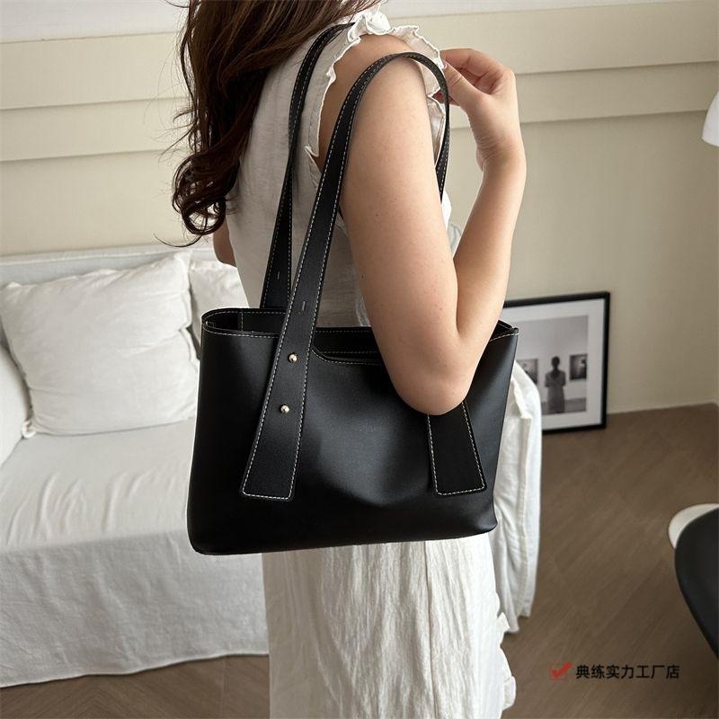 Commuter bag women's new trendy large-capacity office worker tote bag high-end niche texture portable shoulder bag