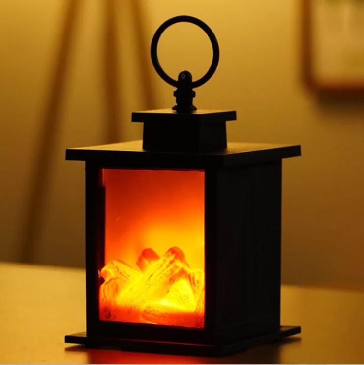 Nordic LED Flame Fireplace Lamp - Decorative Christmas Home Ornament
