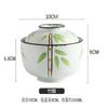 Kitchen Supplies, Ceramic Bowls, Hand-painted Blue and White Porcelain Soup Bowls, Steamed Egg Bowls with Lids, Tableware