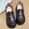 Kitten pattern new Potter College original l versatile sailor uniform student single shoes leather shoes