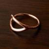Minimalist Pure Copper Geometric Ring - Handcrafted Open Circle Design