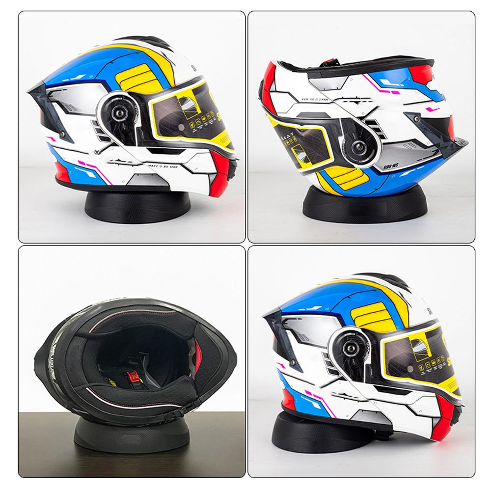 Helmet Service Helmet, PU Polyurethane Helmet Bracket Donut   for Motorcycle Scooter Snowmobile for Cln   Remove Pads, 24.5x19.5x5cm