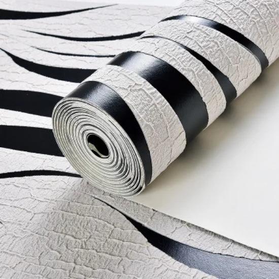 

Обои с волнистой полосой, утолщенный бархат из оленьей кожи для спальни, гостиной, фона для ТВ-стены, обои Papel De Parede 9.5mx53cm