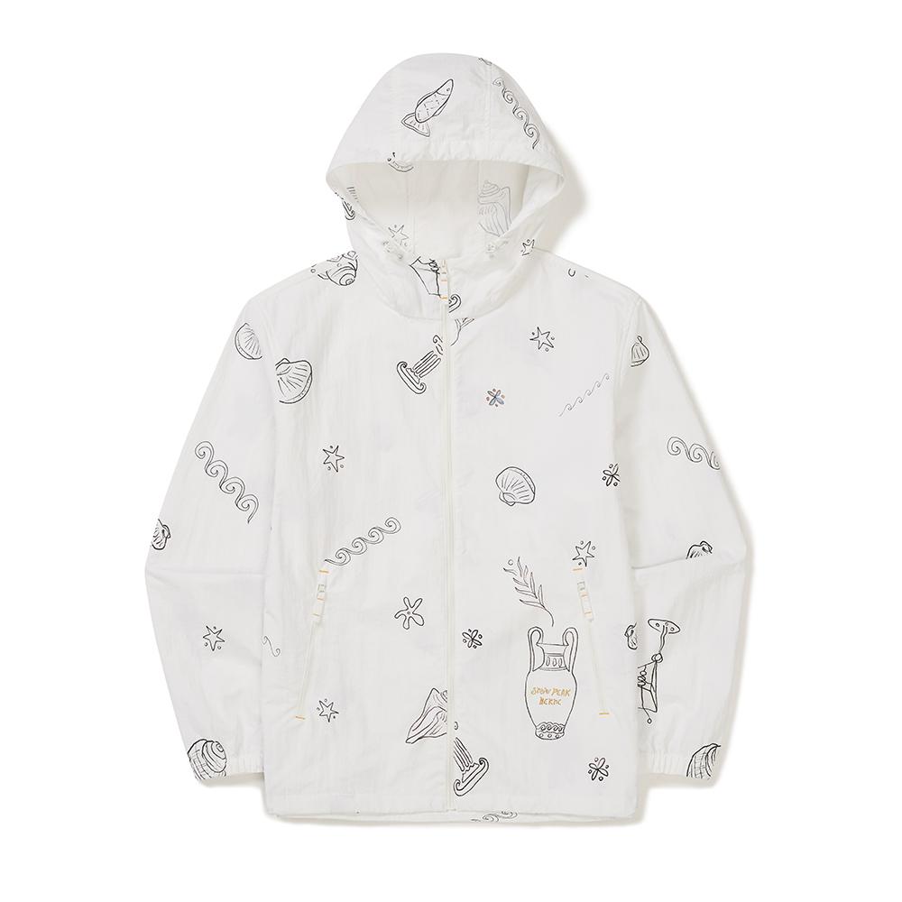 [Snowpeak] [Snow Peak X Hersi] Graphic Windbreaker White (S25MMWWB36)