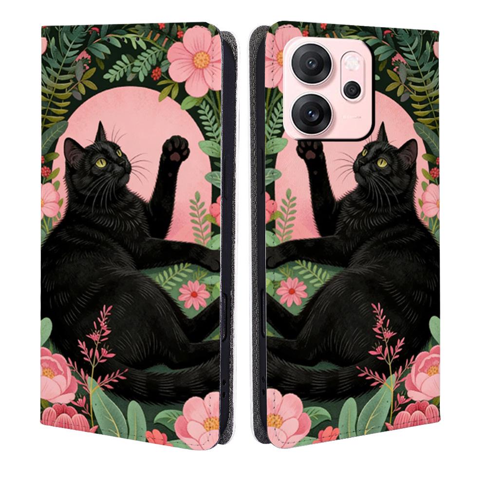 Maßgeschneiderte Leder-Klapphülle für OPPO A6, A5i Pro, A3X, A40 Mobiltelefone