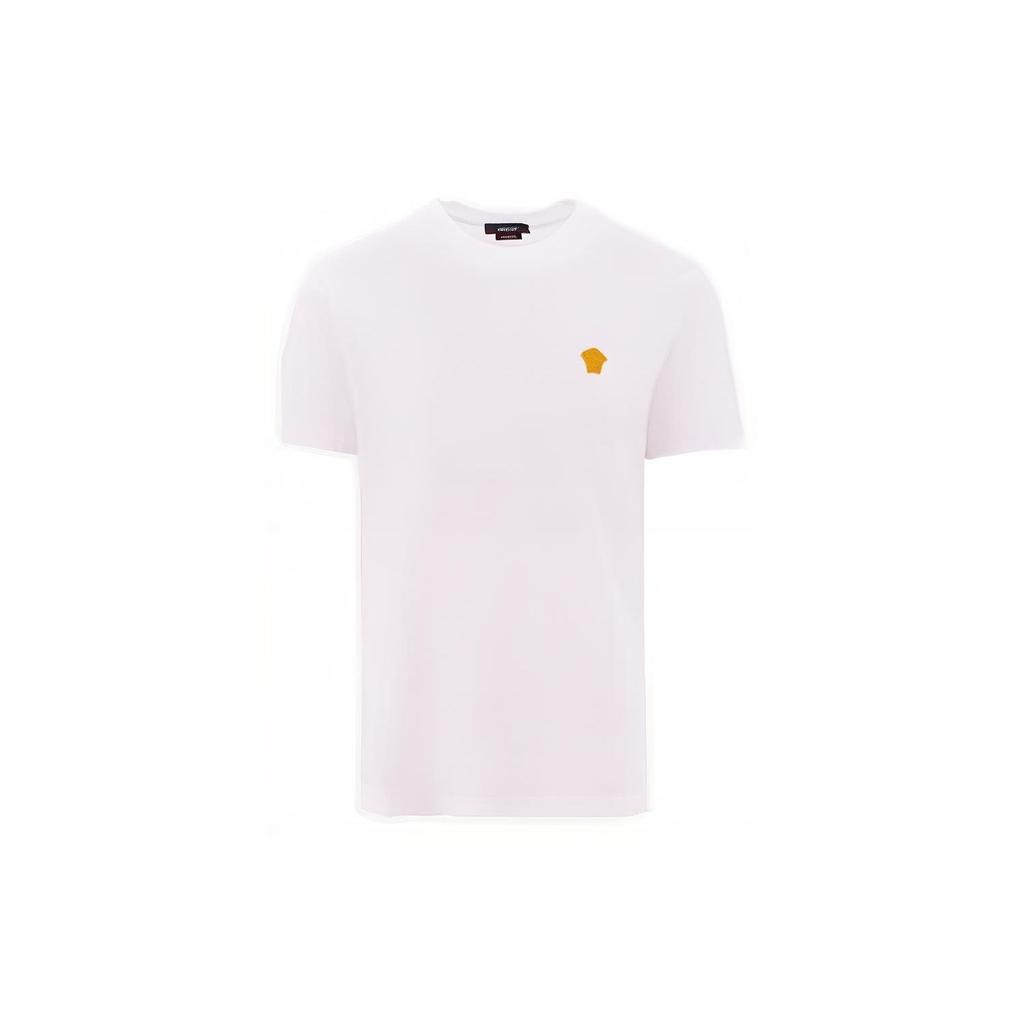 Versace Solid Color Pattern Printed Round Neck Pullover T-Shirt Men Tops White 1008481-1A08489-1W000