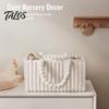 Large Capacity Baby Essentials Organizer Plush Diaper Caddy, Quilted Gear Organizer, Lightweight Mommy Bag, Caddy Fuzzy Travel Tote for Newborn