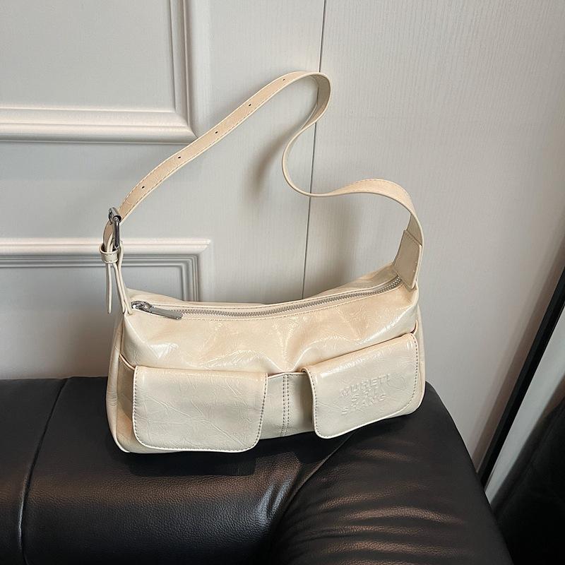 Niche underarm bag women's new trendy fashion portable baguette bag simple shoulder messenger bag