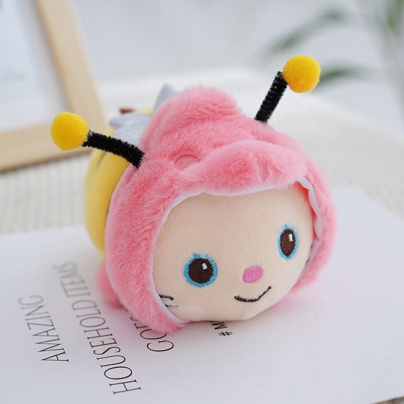 Adorable Dinosaur Plush Keychain Cute Cartoon Stuffed Animal Bag Charm Fluffy Soft Toy