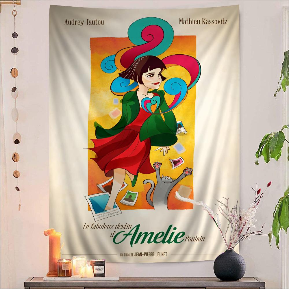 Arazzo da Appendere alla Parete Decorazione per la Casa Cartone Animato Film Classico Amelie