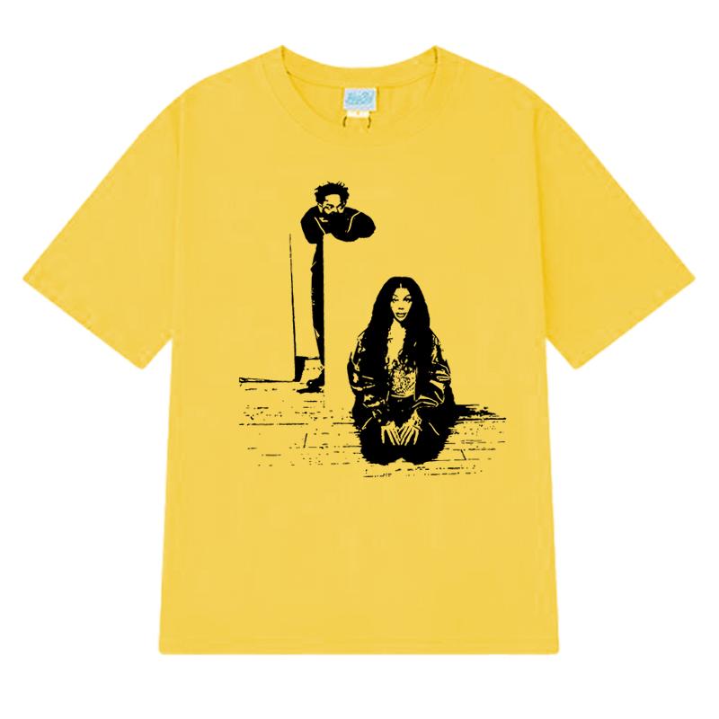 Kendrick Lamar Sza Tour 2025 Printed T Shirts Men Women Rapper Vintage Short Sleeve T-shirt Summer Unisex Casual 100% Cotton Top