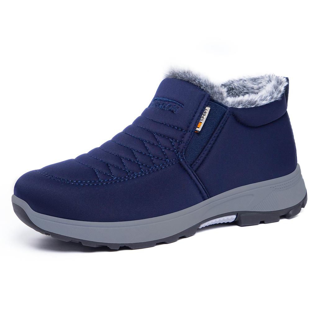 Shoes women's cotton shoes winter new velvet thickened one pedal middle-aged couple snow boots cotton boots