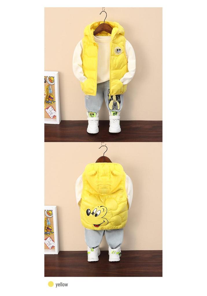 Children's Light-up Cotton Hooded Winter Vest for Boys & Girls