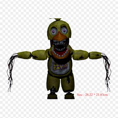 Fnaf 2 Withered Chica Five Nights At Freddy's 2 Five Nights At Fredd Bügelbilder für Kleidung, T-Shirt, Tasche, Wärmeübertragungsaufkleber zum Aufbügeln