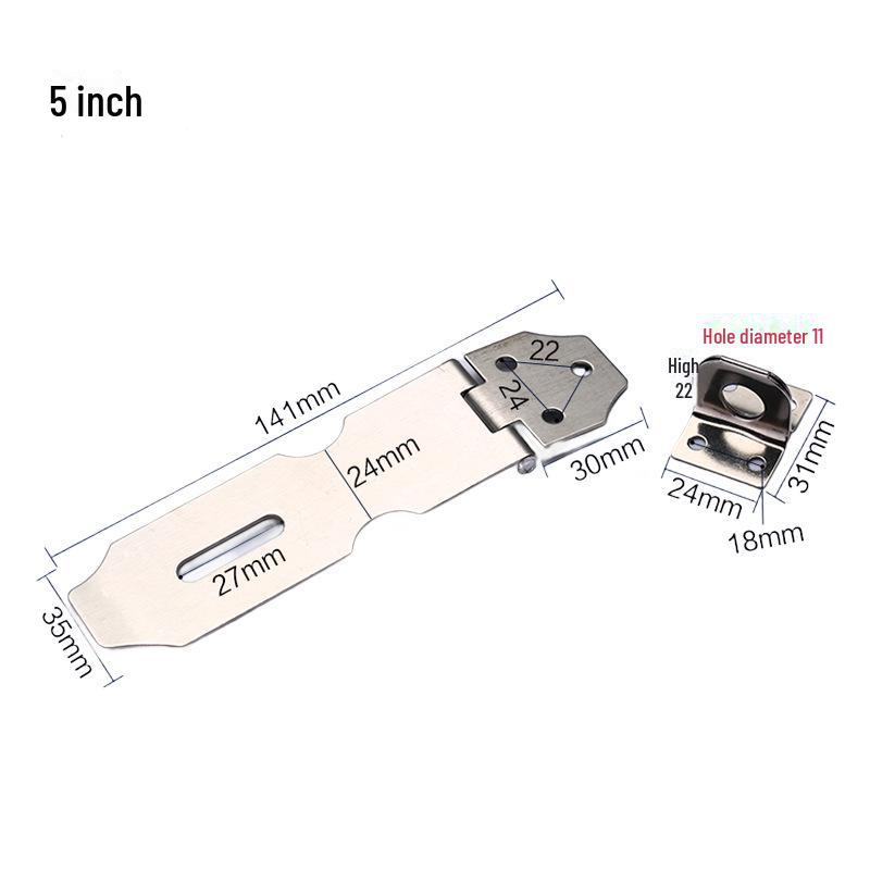 Schwarze Vorhängeschlossschnalle aus Edelstahl zur Diebstahlsicherung mit dickem Sicherheitsbolzen für Schränke.