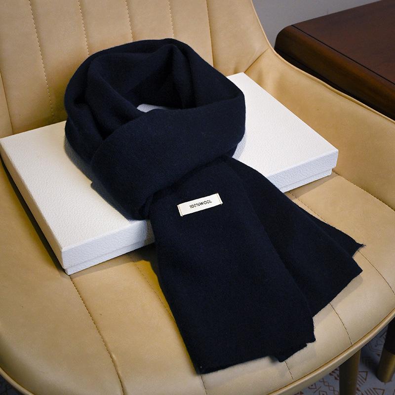 Premium Pure Wool Knitted Scarf, Versatile Red Scarf In Autumn and Winter, New Gifts for Men and Women