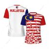 Exclusive design Malaysia Flag Grain 3D Printed Men For Running Bike Soccer Tennis Fitness Sports tshirt Mesh Fans Short T-shirt