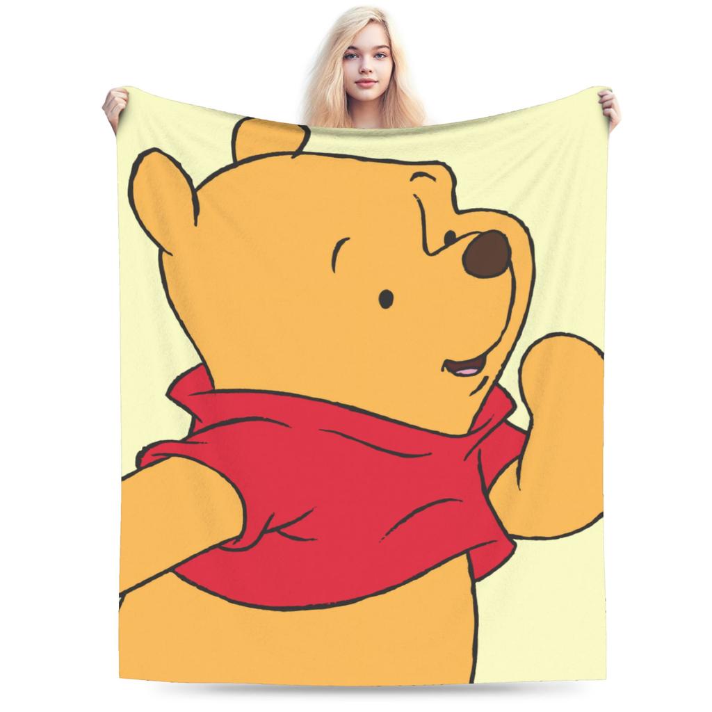 Cute Kawaii Blankets Winnie The Pooh Fuzzy Throw Blanket Bedding Couch Personalised Soft Warm Bedspreads