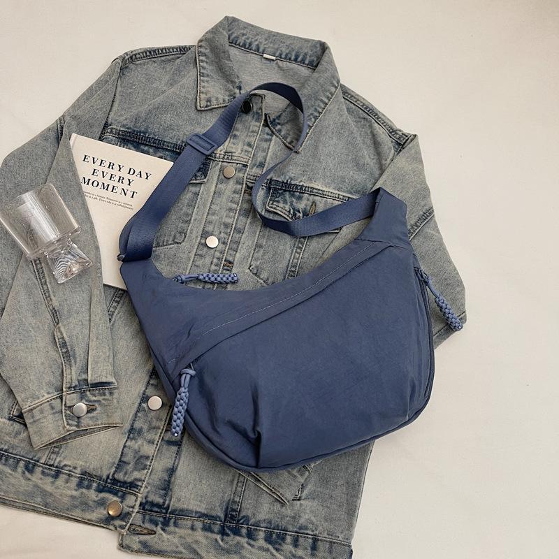 

Модная тканевая сумка женская студенческая классная сумка повседневная сумка-мессенджер большая вместимость сумка на плечо японская дорожная сумка-тоут синий