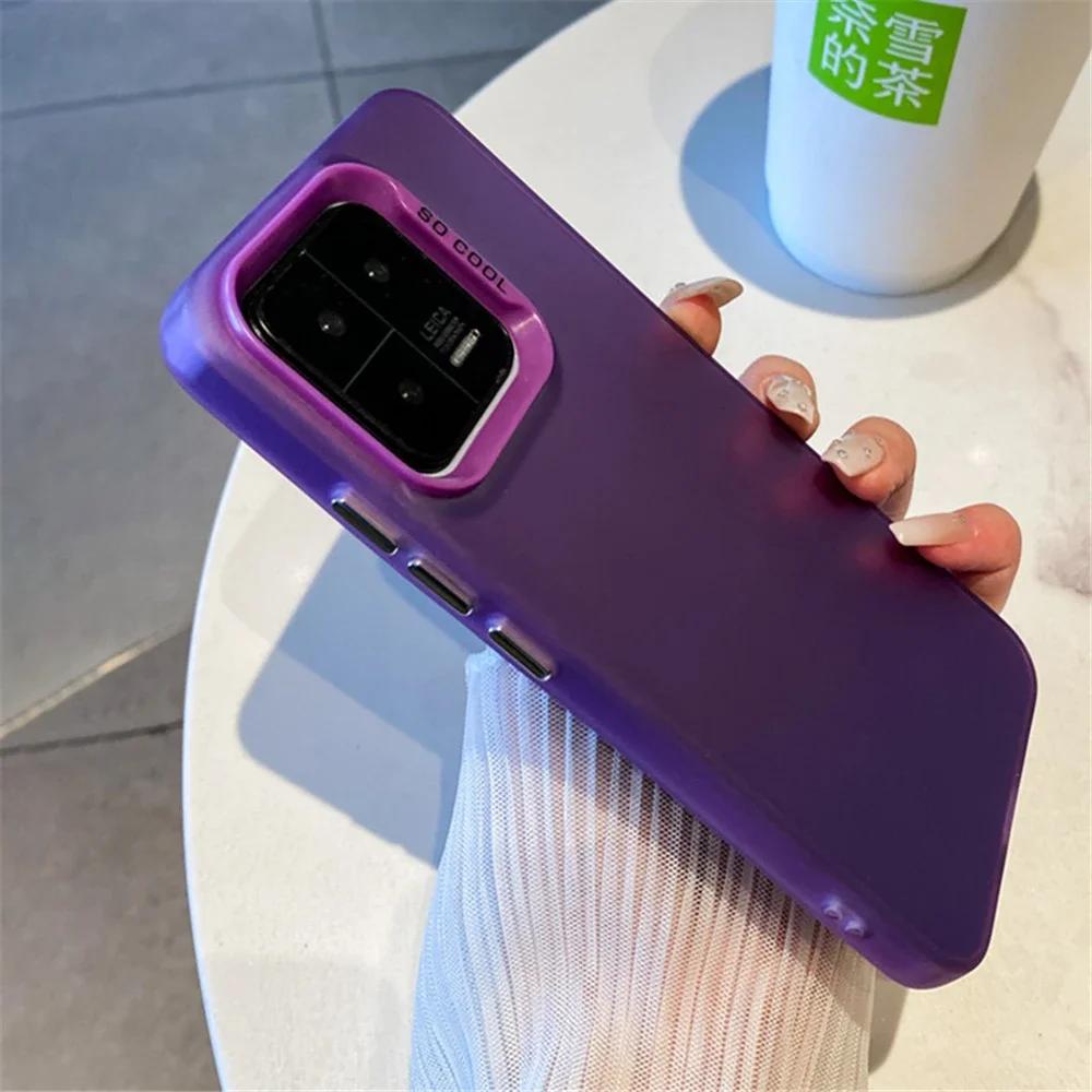 

Для Xiaomi 13T 12T 11 13 14 Poco X6 F5 F4 F3 Pro чехол матовый лазерный цветной чехол для Redmi Note 13 12 pro бампер противоударный чехол Poco F3 фиолетовый