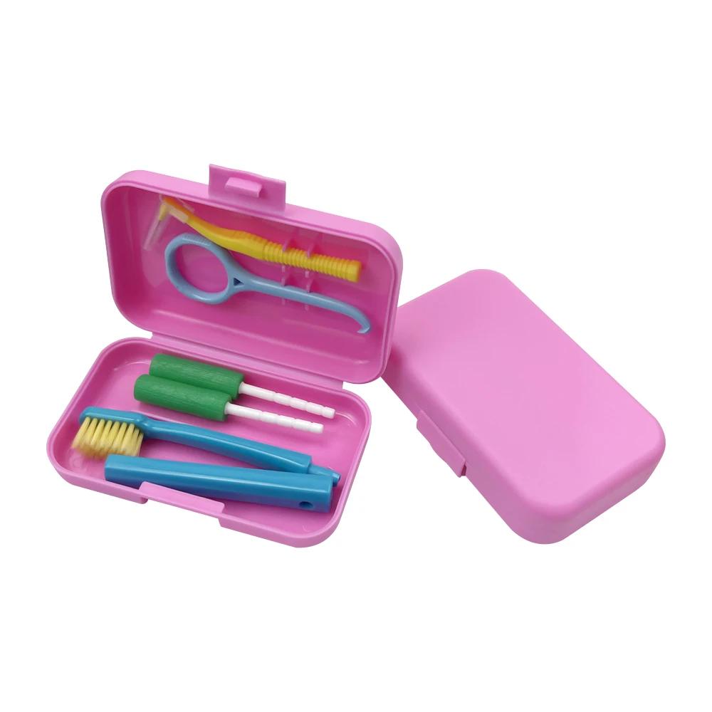 20 Set Portable Toothbrush Box Orthodontic Oral Hygiene Tools Kits Interdental Brush Tongue Scraper Travel Toothbrush Teeth
