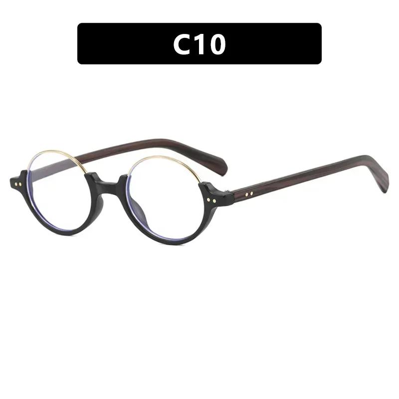  Vintage Rimless Round Sunglasses Women Fashion Leopard Tea Gradient Shades UV400 Men Trending Rivets Punk Sun Glasses